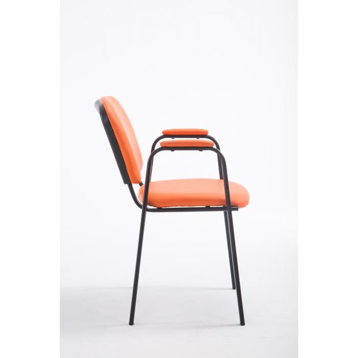 Besucherstuhl HLO-CP111 PRO Kunstleder ~ orange