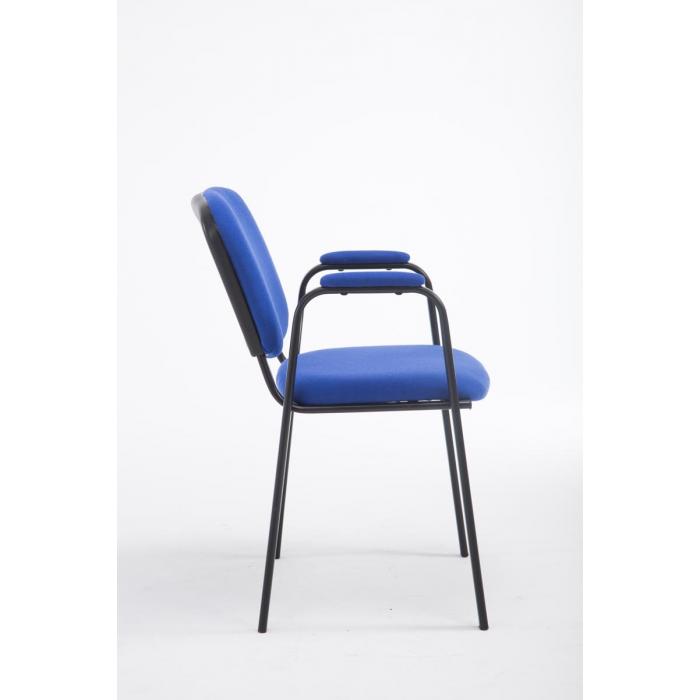 Besucherstuhl HLO-CP111 PRO Stoff ~ blau