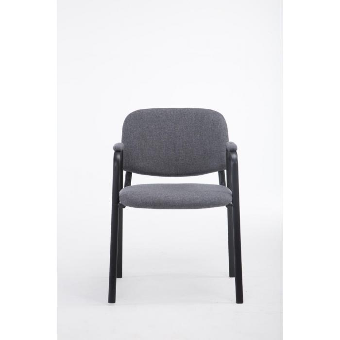 Besucherstuhl HLO-CP111 PRO Stoff ~ grau