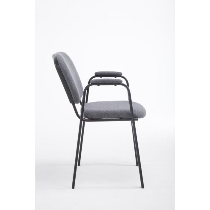 Besucherstuhl HLO-CP111 PRO Stoff ~ grau