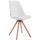 Besucherstuhl HLO-CP19 Drehbar Natura Rund ~ wei