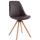Besucherstuhl HLO-CP19 Drehbar Natura Rund ~ braun