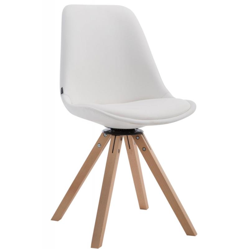 Besucherstuhl HLO-CP19 Drehbar Natura Square ~ wei