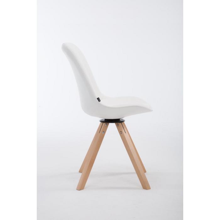 Besucherstuhl HLO-CP19 Drehbar Natura Square ~ wei