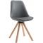 Besucherstuhl HLO-CP19 Drehbar Natura Square ~ grau