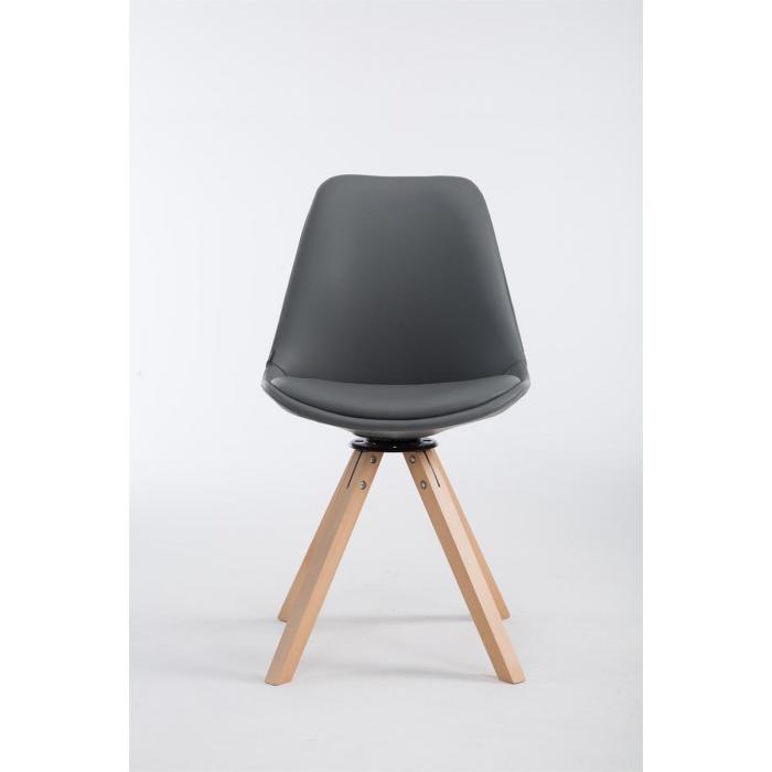 Besucherstuhl HLO-CP19 Drehbar Natura Square ~ grau