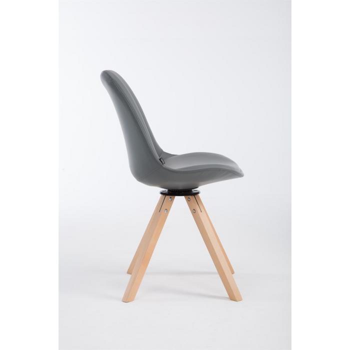 Besucherstuhl HLO-CP19 Drehbar Natura Square ~ grau