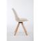 Besucherstuhl HLO-CP19 Drehbar Natura Square ~ creme