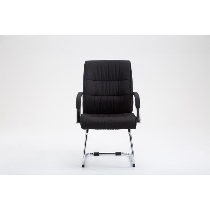 Besucherstuhl HLO-CP113 Stoff ~ schwarz
