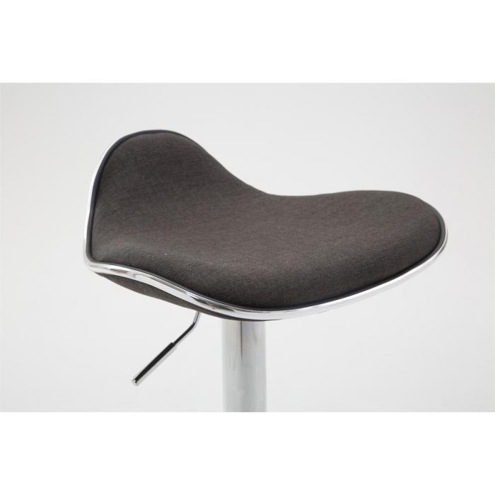 Barhocker HLO-CP48 Stoff ~ dunkelgrau