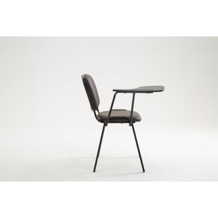 Stuhl HLO-CP111 mit Klapptisch Kunstleder ~ braun