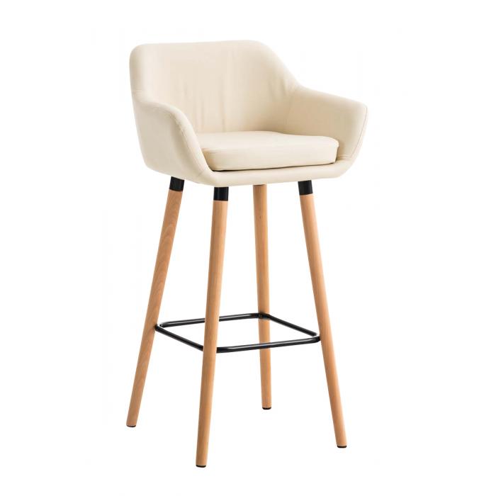 Barhocker HLO-CP19 Kunstleder ~ creme