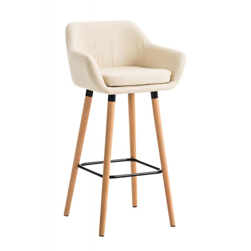 Barhocker HLO-CP19 Kunstleder ~ creme
