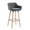 Barhocker HLO-CP19 Kunstleder ~ grau