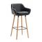 Barhocker HLO-CP19 Kunstleder ~ schwarz