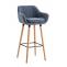 Barhocker HLO-CP19 Stoff ~ blau