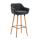 Barhocker HLO-CP19 Stoff ~ dunkelgrau