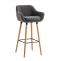 Barhocker HLO-CP19 Stoff ~ hellgrau
