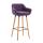 Barhocker HLO-CP19 Stoff ~ lila