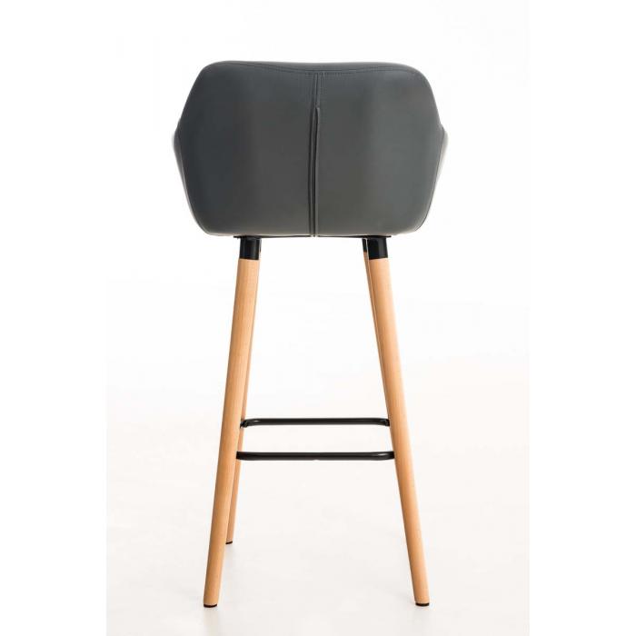 Barhocker HLO-CP19 Kunstleder ~ grau