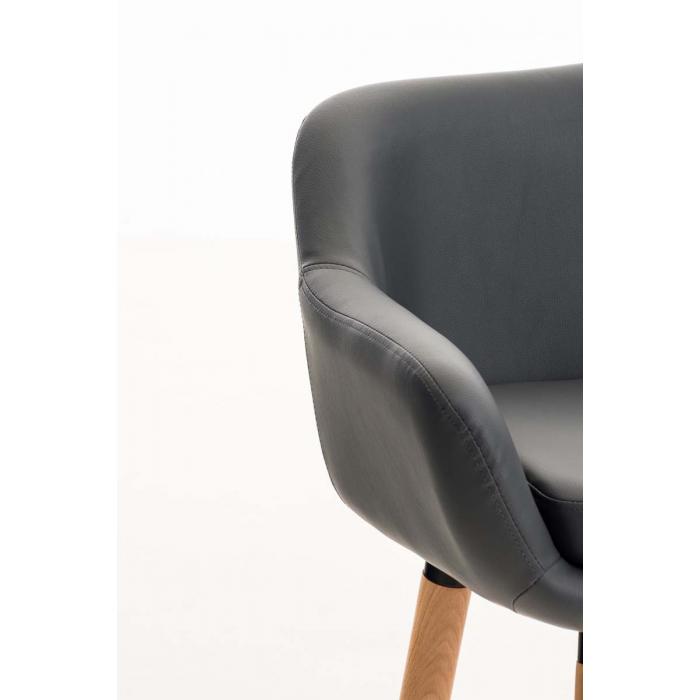 Barhocker HLO-CP19 Kunstleder ~ grau