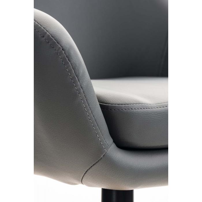 Barhocker HLO-CP19 Kunstleder ~ grau