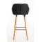 Barhocker HLO-CP19 Kunstleder ~ schwarz