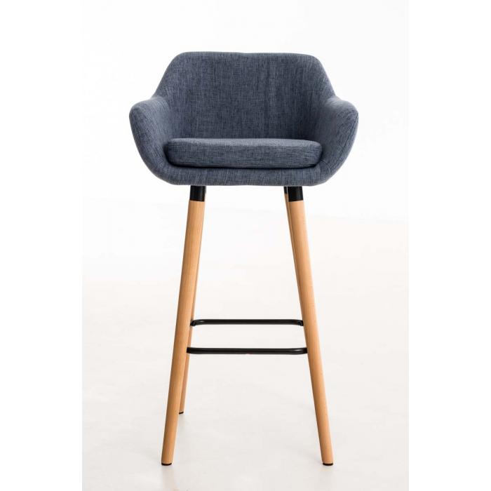Barhocker HLO-CP19 Stoff ~ blau