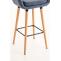 Barhocker HLO-CP19 Stoff ~ blau