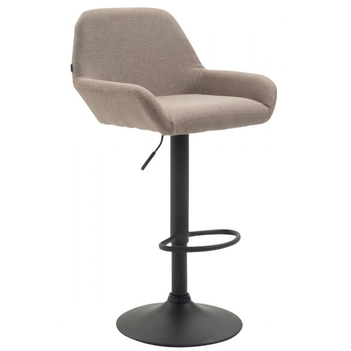 Barhocker HLO-CP8 Stoff ~ taupe