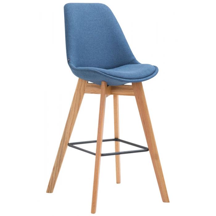 Barhocker HLO-CP40 Stoff Natura ~ blau