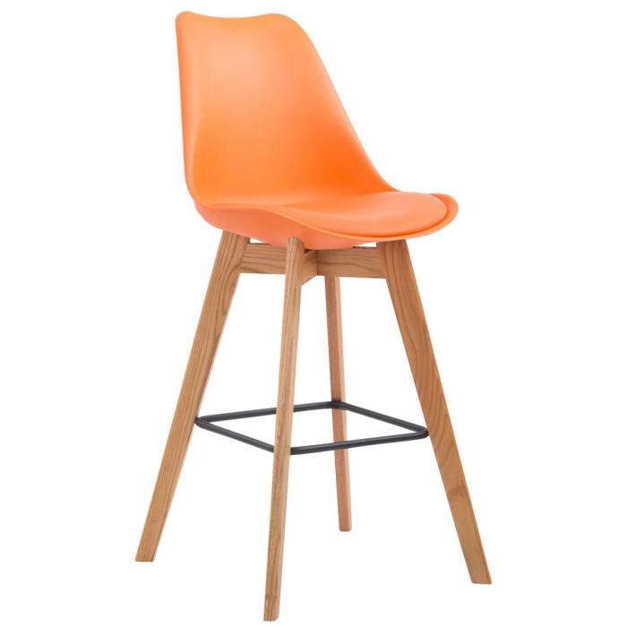 Barhocker HLO-CP40 Kunststoff Natura ~ orange