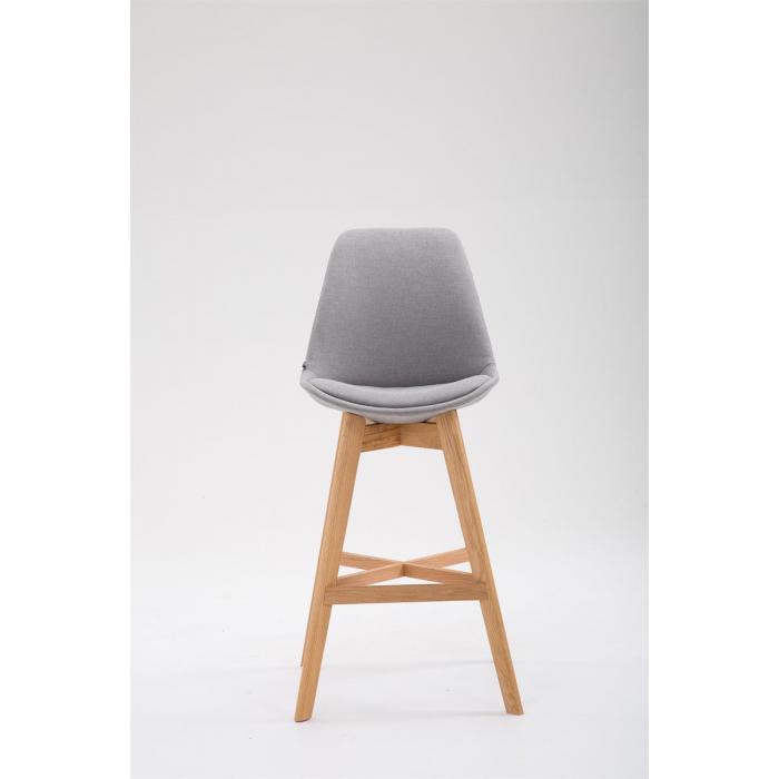 Barhocker HLO-CP12 Stoff Natura ~ grau