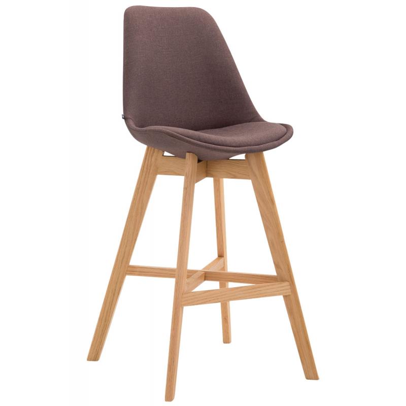 Barhocker HLO-CP12 Stoff Natura ~ braun