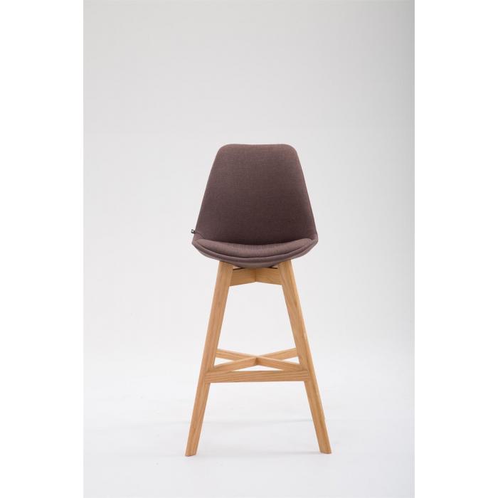 Barhocker HLO-CP12 Stoff Natura ~ braun