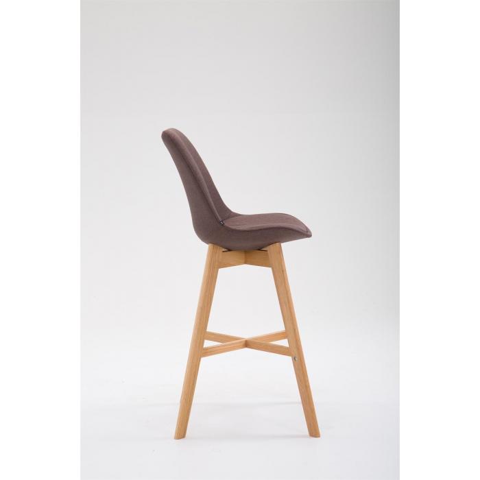 Barhocker HLO-CP12 Stoff Natura ~ braun