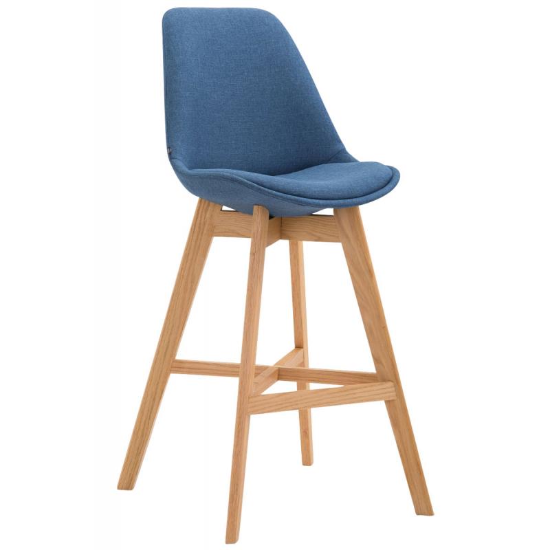 Barhocker HLO-CP12 Stoff Natura ~ blau