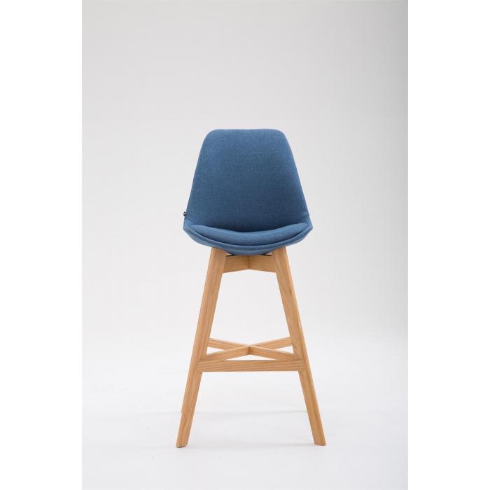 Barhocker HLO-CP12 Stoff Natura ~ blau