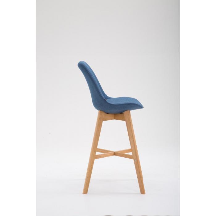 Barhocker HLO-CP12 Stoff Natura ~ blau