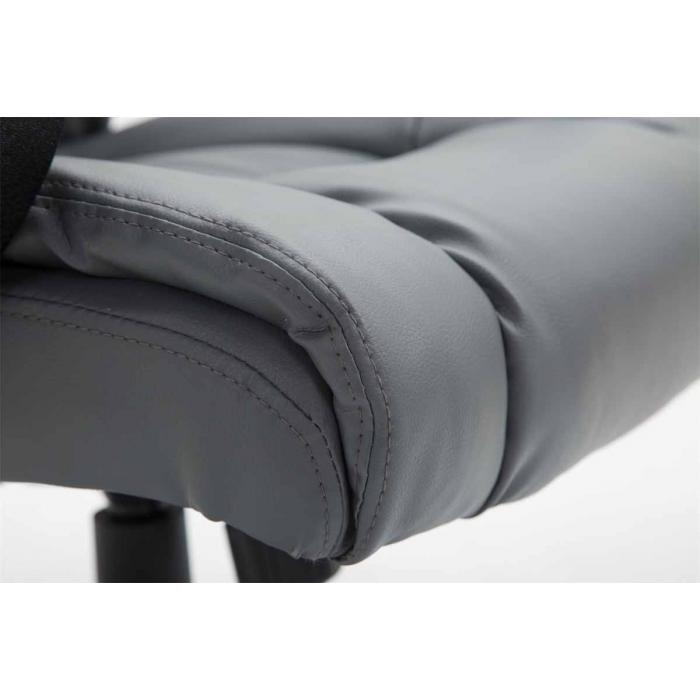 Brostuhl XL HLO-CP86 Kunstleder ~ grau