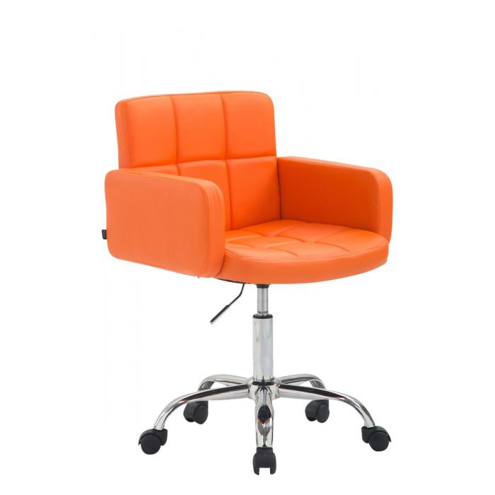 Arbeitshocker HLO-CP122 Kunstleder ~ orange