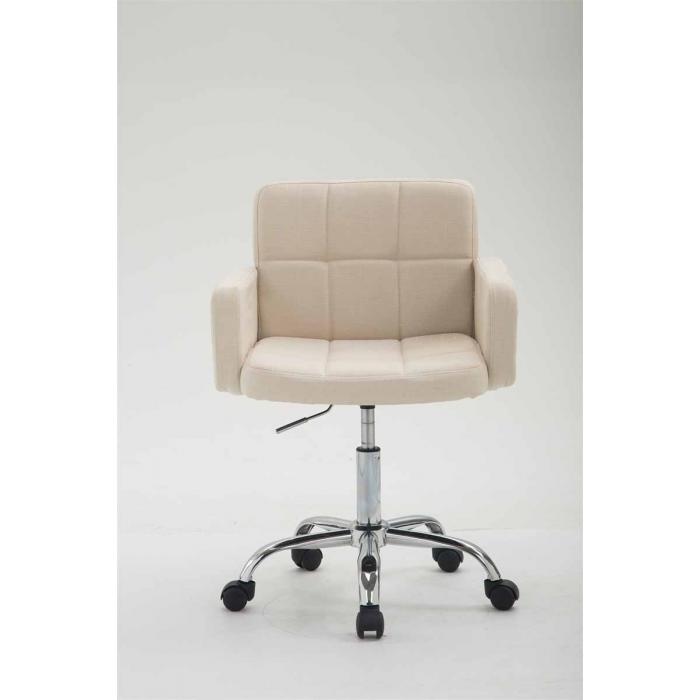Arbeitshocker HLO-CP122 Stoff ~ creme