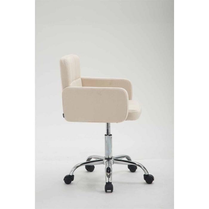 Arbeitshocker HLO-CP122 Stoff ~ creme