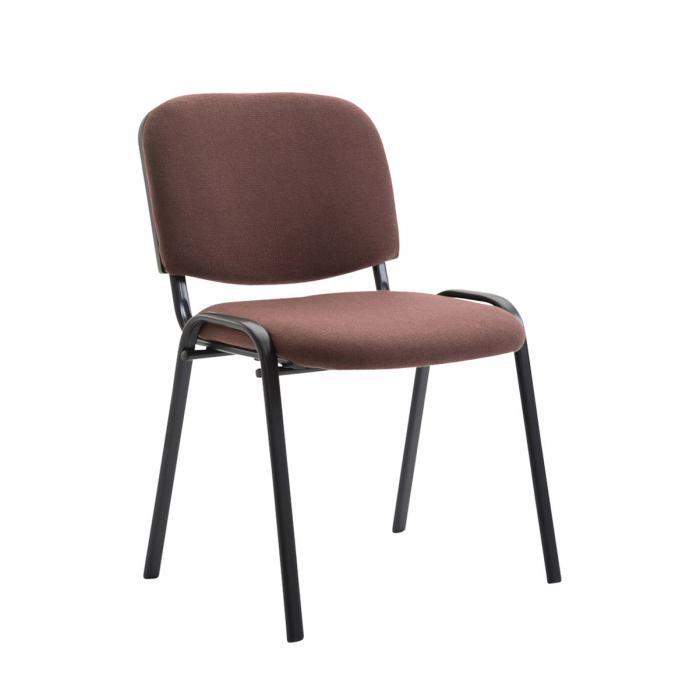 Besucherstuhl HLO-CP111 Stoff ~ braun