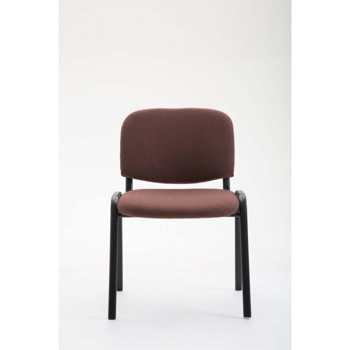 Besucherstuhl HLO-CP111 Stoff ~ braun