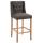 Barhocker HLO-CP13 Stoff Antik-hell ~ dunkelgrau