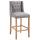 Barhocker HLO-CP13 Stoff Antik-hell ~ hellgrau