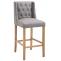 Barhocker HLO-CP13 Stoff Antik-hell ~ hellgrau