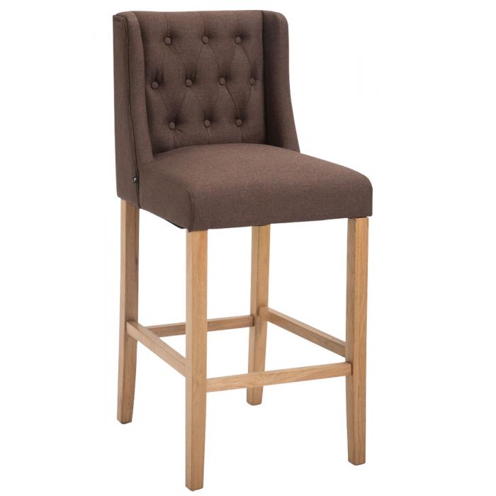 Barhocker HLO-CP13 Stoff Antik-hell ~ braun