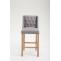 Barhocker HLO-CP13 Stoff Antik-hell ~ hellgrau